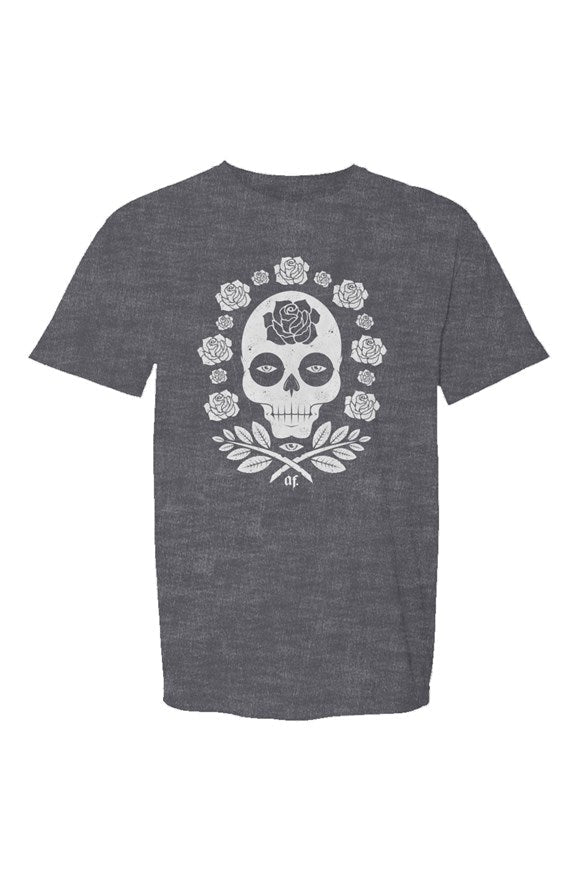 AF SKULLS & ROSES GRY/WHT