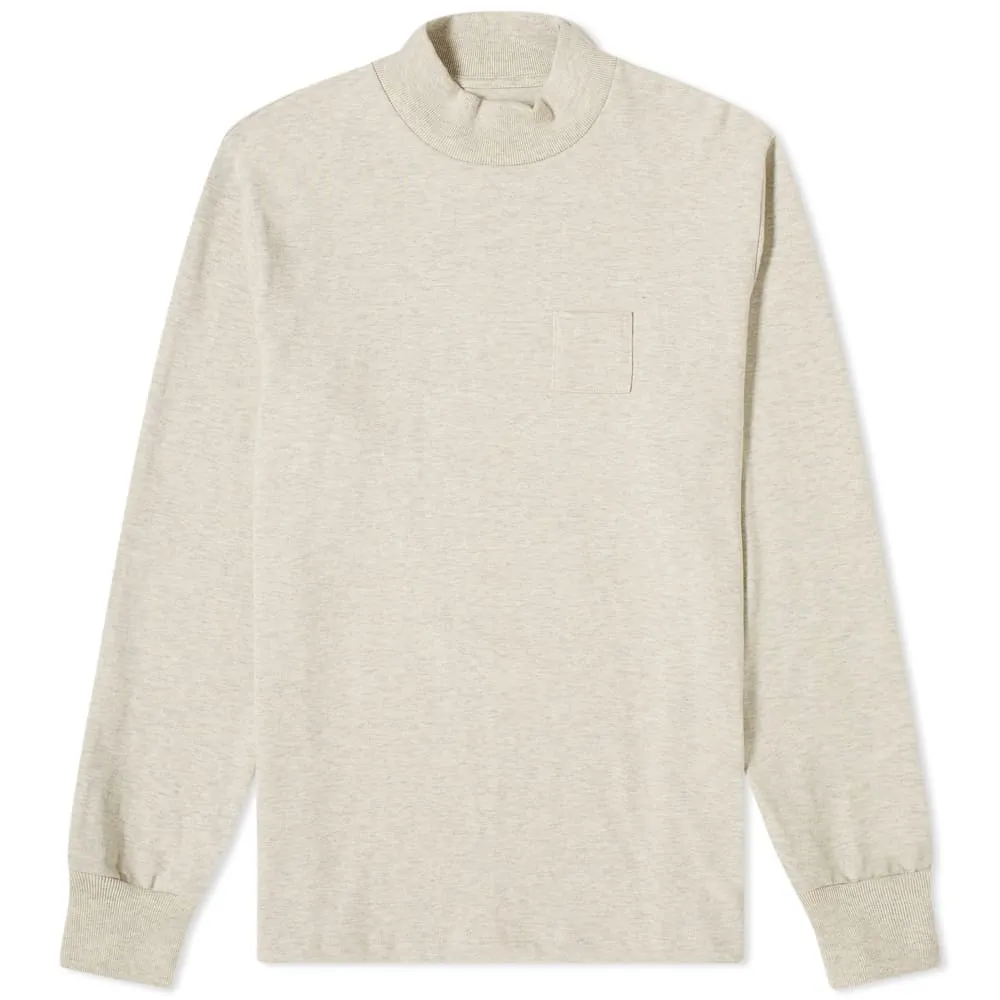 Aimé Leon Dore Long Sleeve Mock Neck Dimebag TeeOatmeal