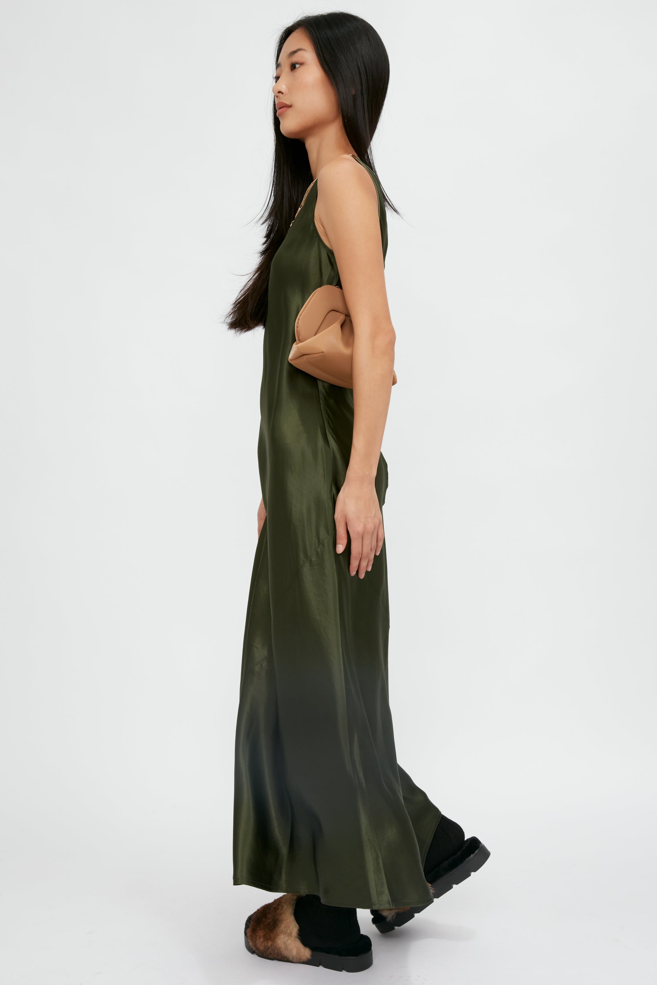 Ares Dress in Olive Green