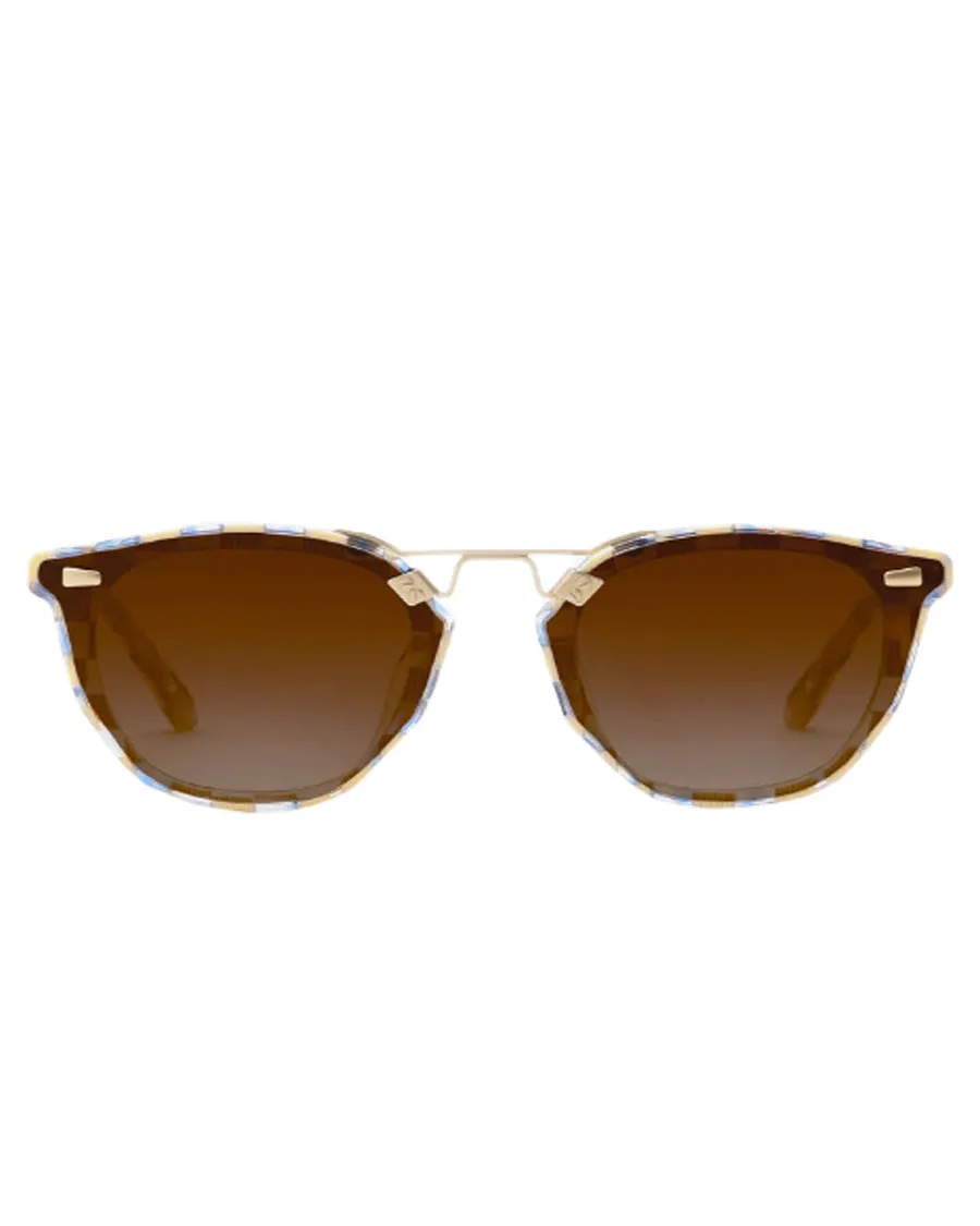 Beau Nylon Sunglasses in Gingham Crystal 12K