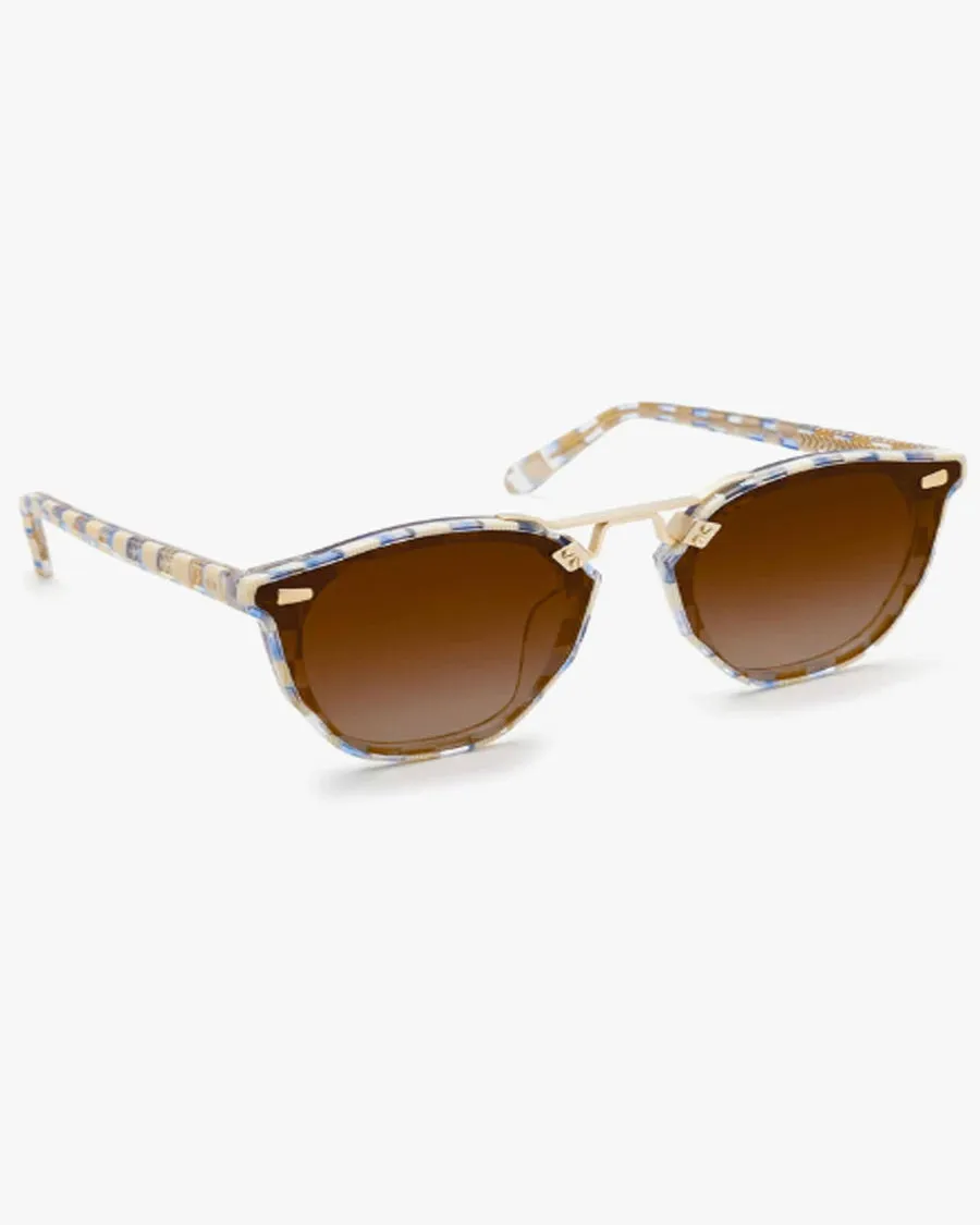 Beau Nylon Sunglasses in Gingham Crystal 12K