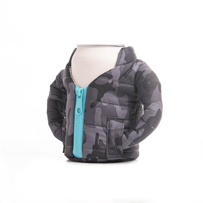 Beverage Jacket Camo Grey/Aqua