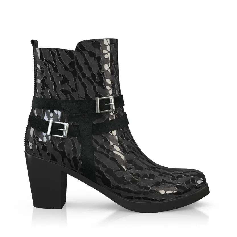 Block Heel Ankle Boots 25876