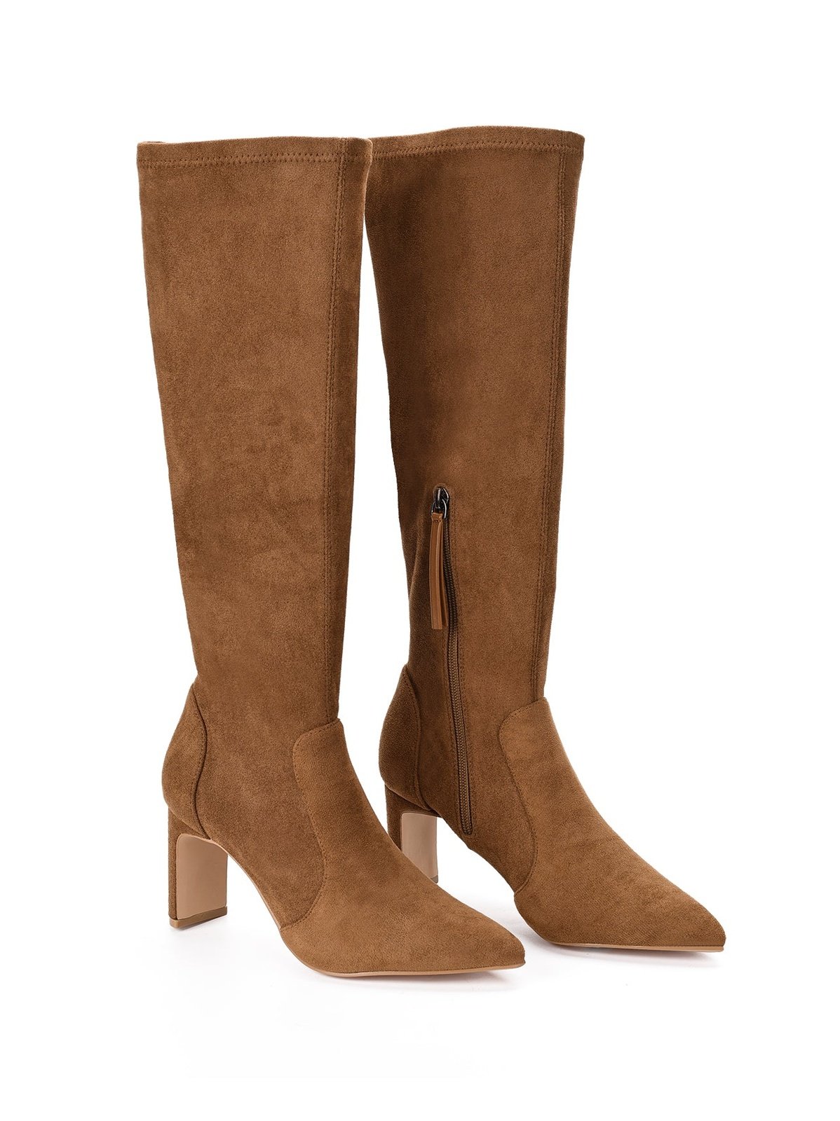 Bradley Tall Boots - Coffee Stretch Micro