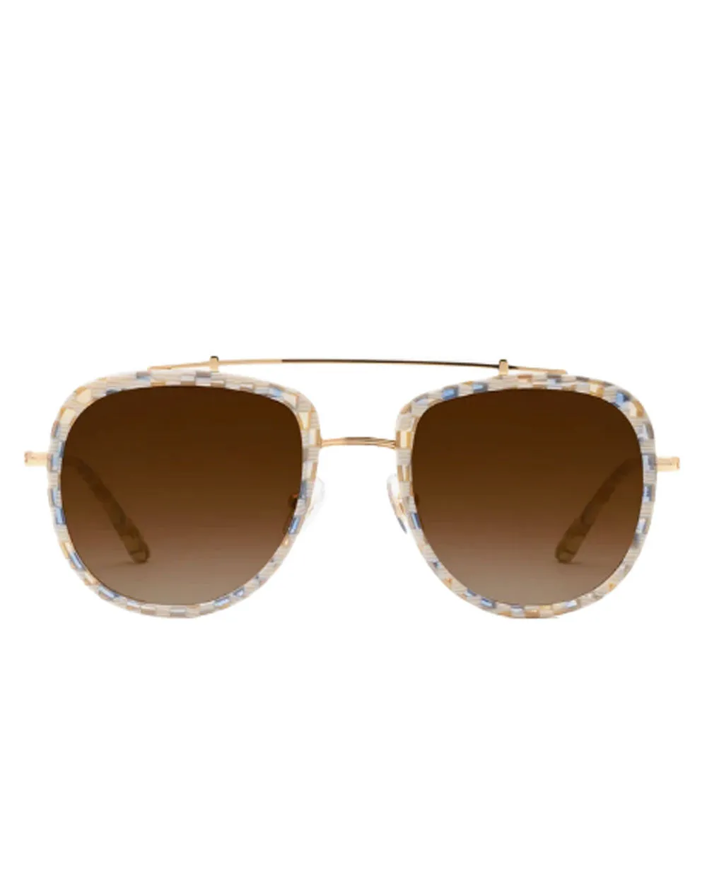 Breton Sunglasses in 18K Pincheck