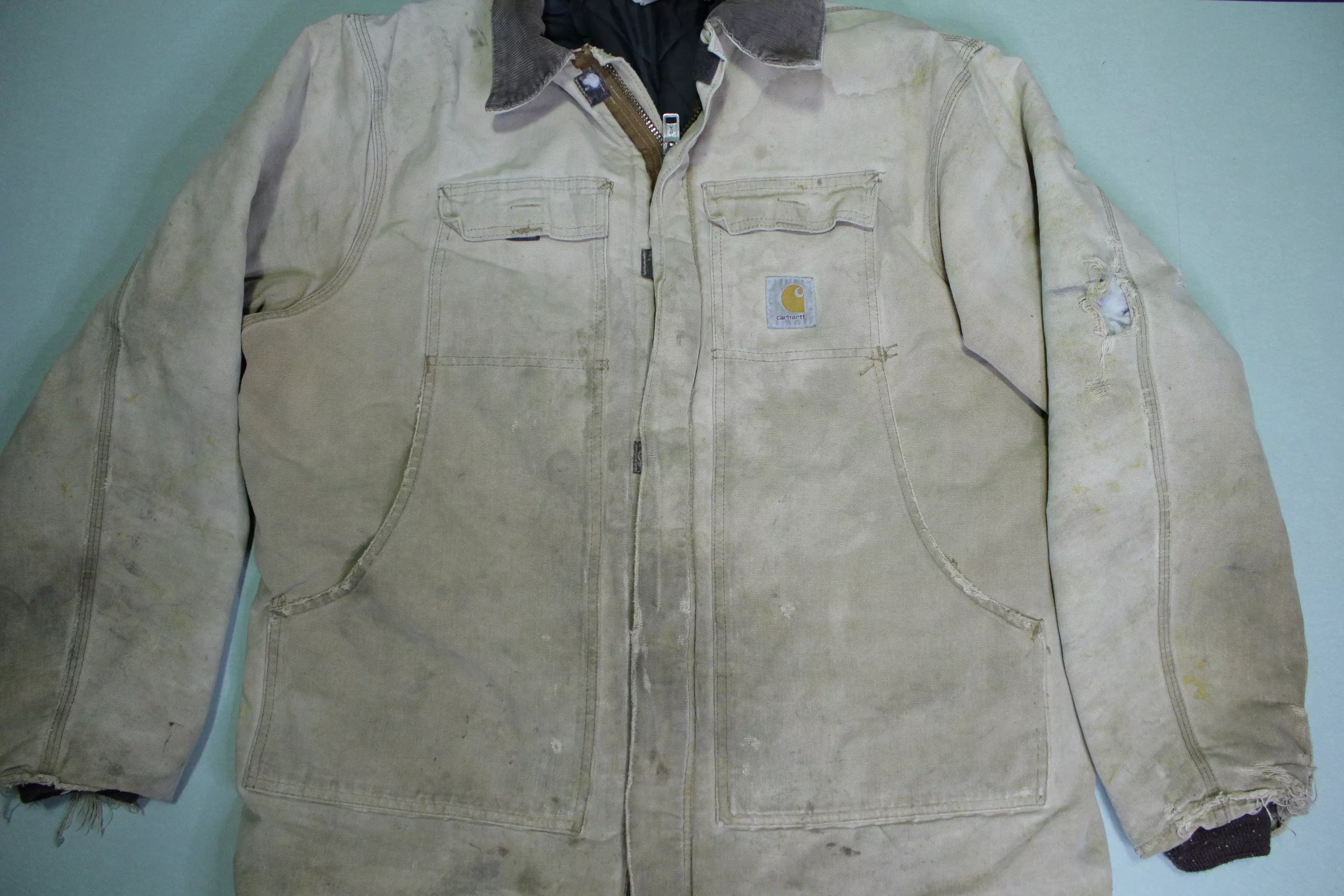 Carhartt C03 Traditional Duck Arctic Quilt Lined Barn Chore Coat Work Jacket