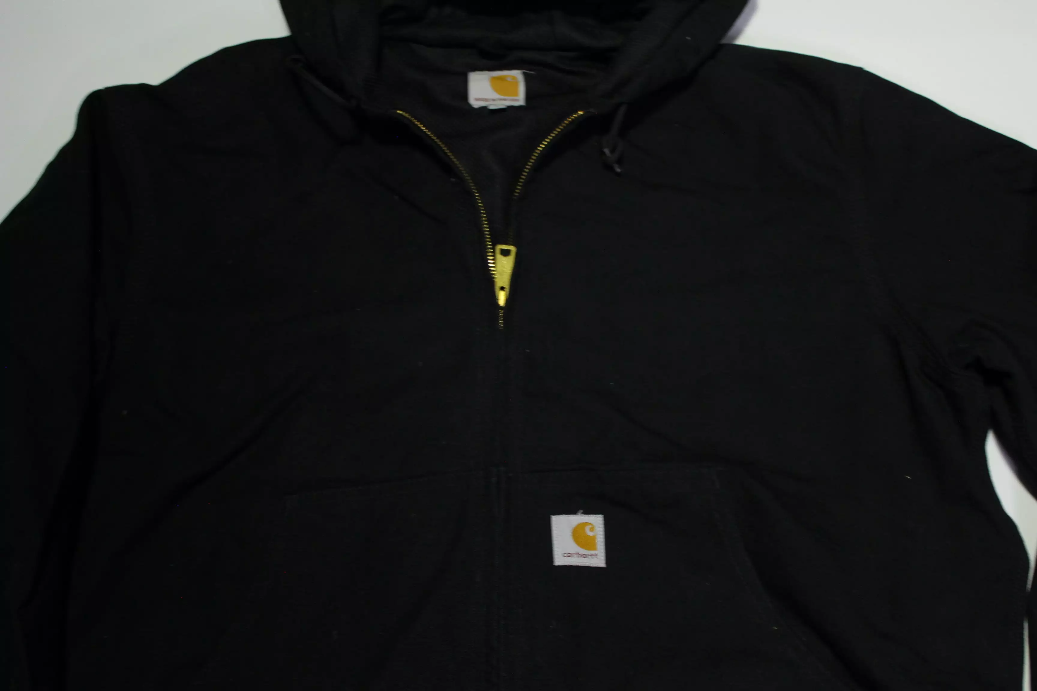 Carhartt J131 Thermal Lined Canvas Made in USA Hooded Work Jacket