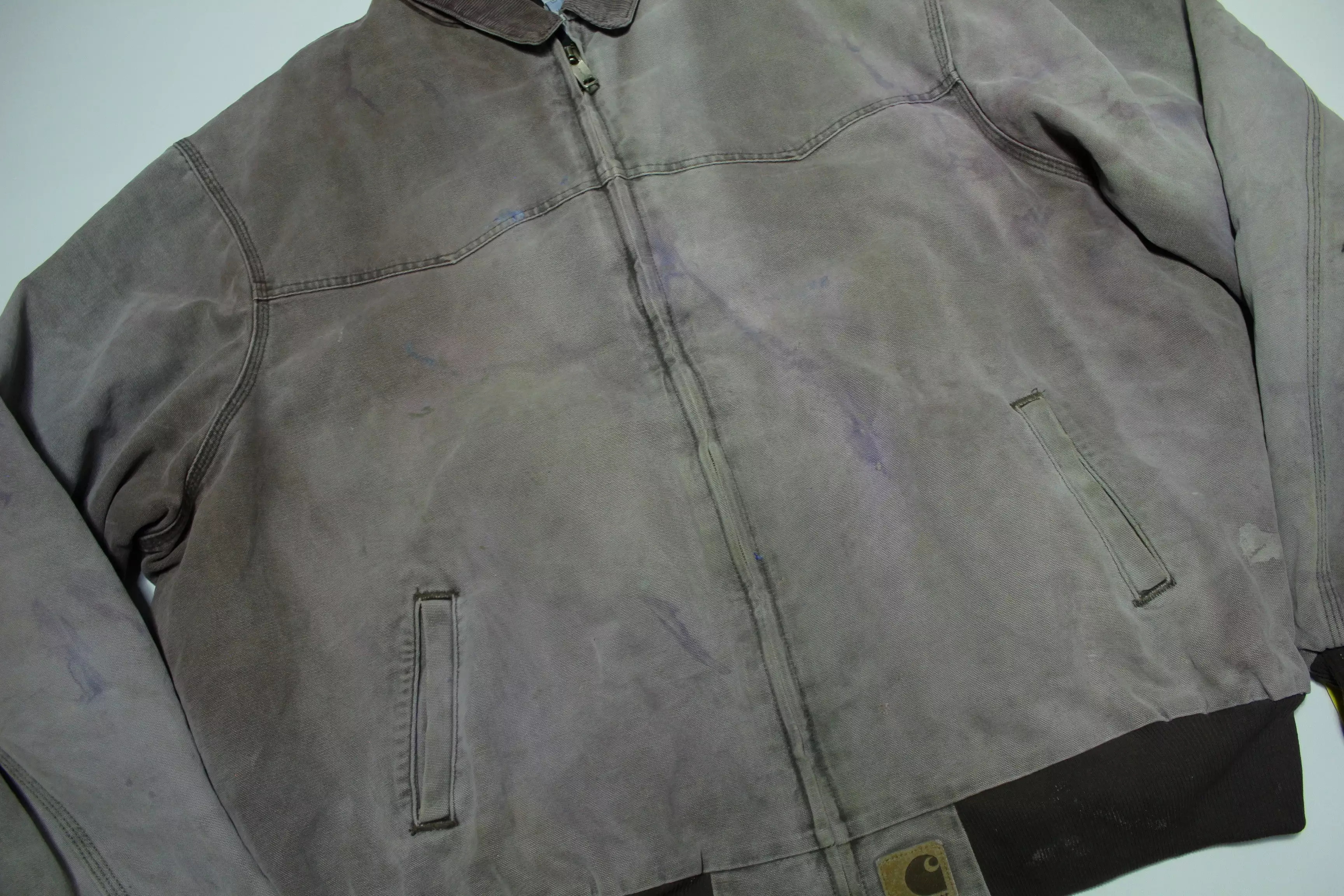 Carhartt J14 BLZ CMT Gray Santa Fe Western Insulated Quilt Lined USA Made Work Jacket