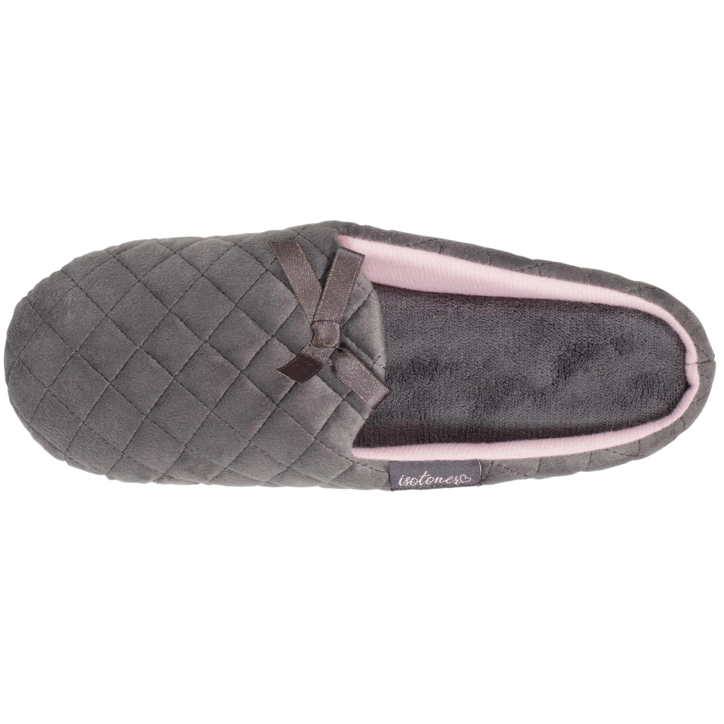 Chaussons mules Femme Gris foncé matelassé