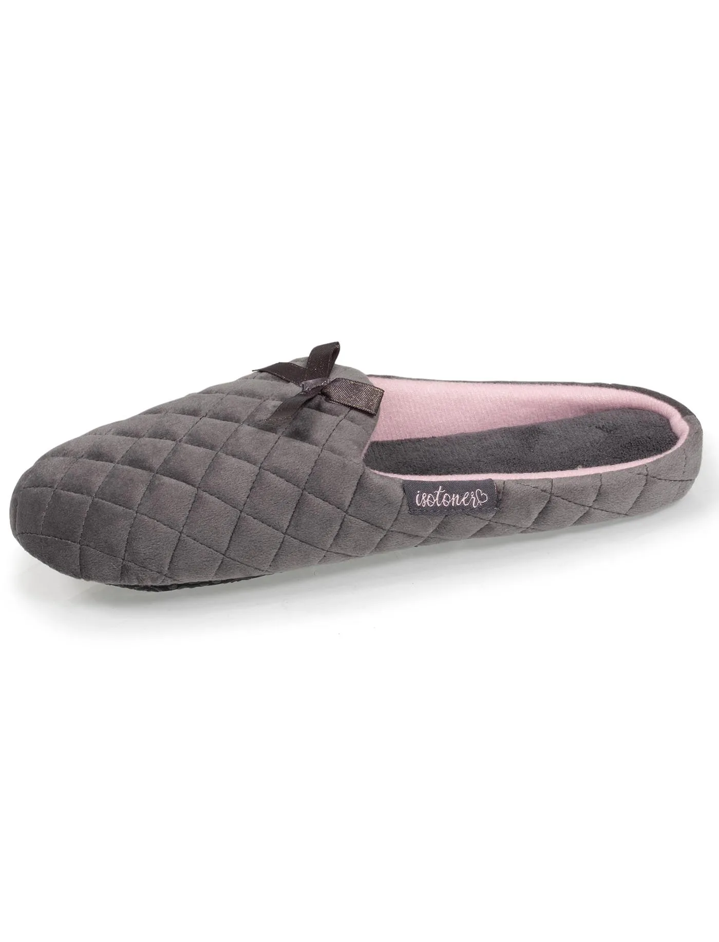 Chaussons mules Femme Gris foncé matelassé