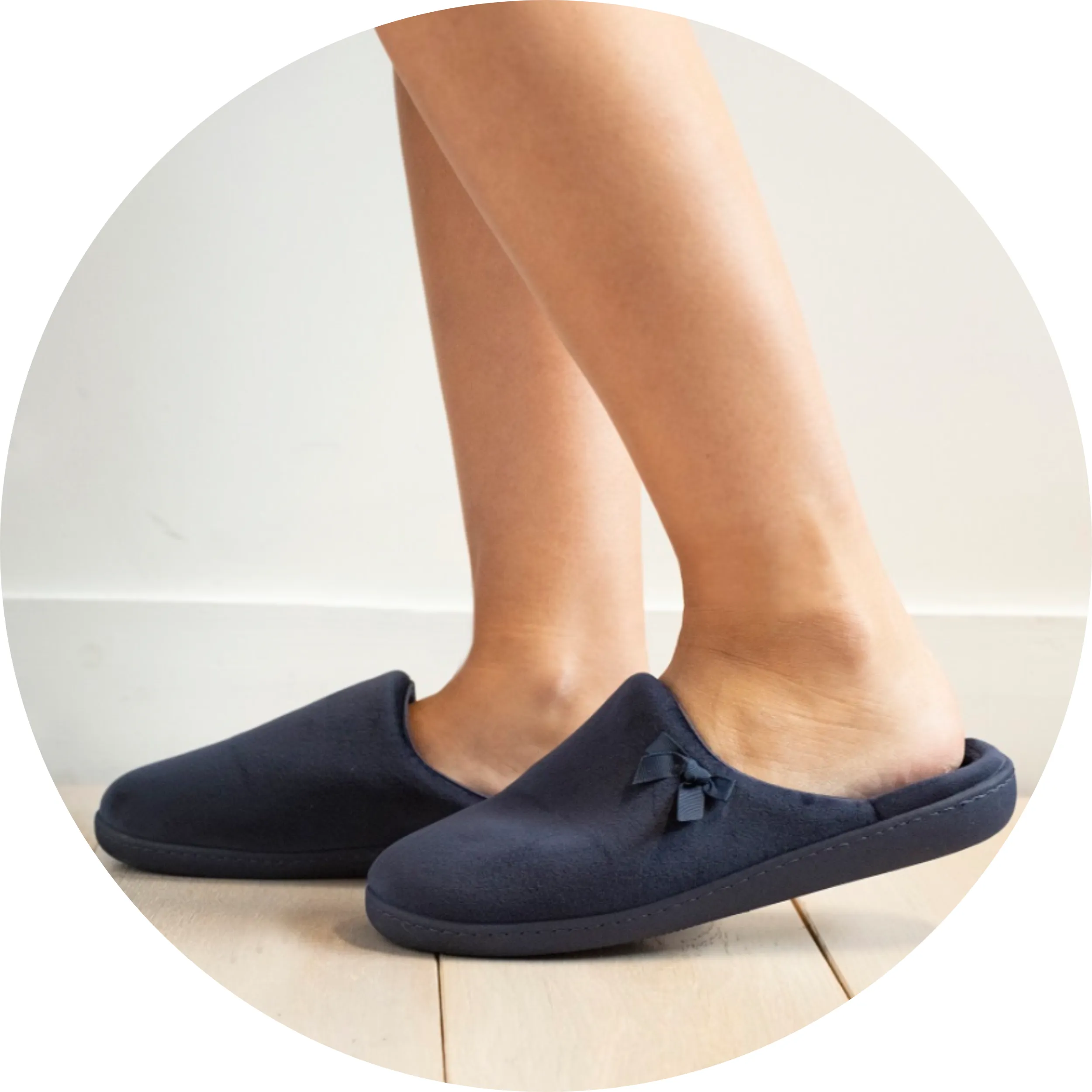 Chaussons mules Femme Marine