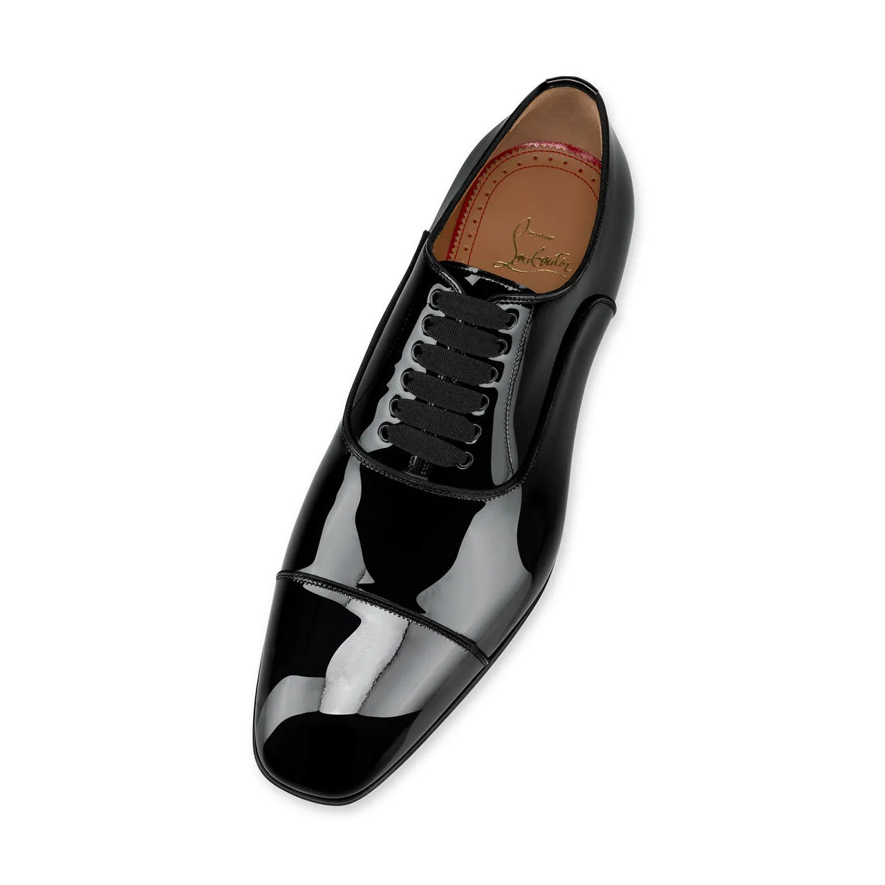 CHRISTIAN LOUBOUTIN Greggo Patent Leather Oxford Shoes - Black