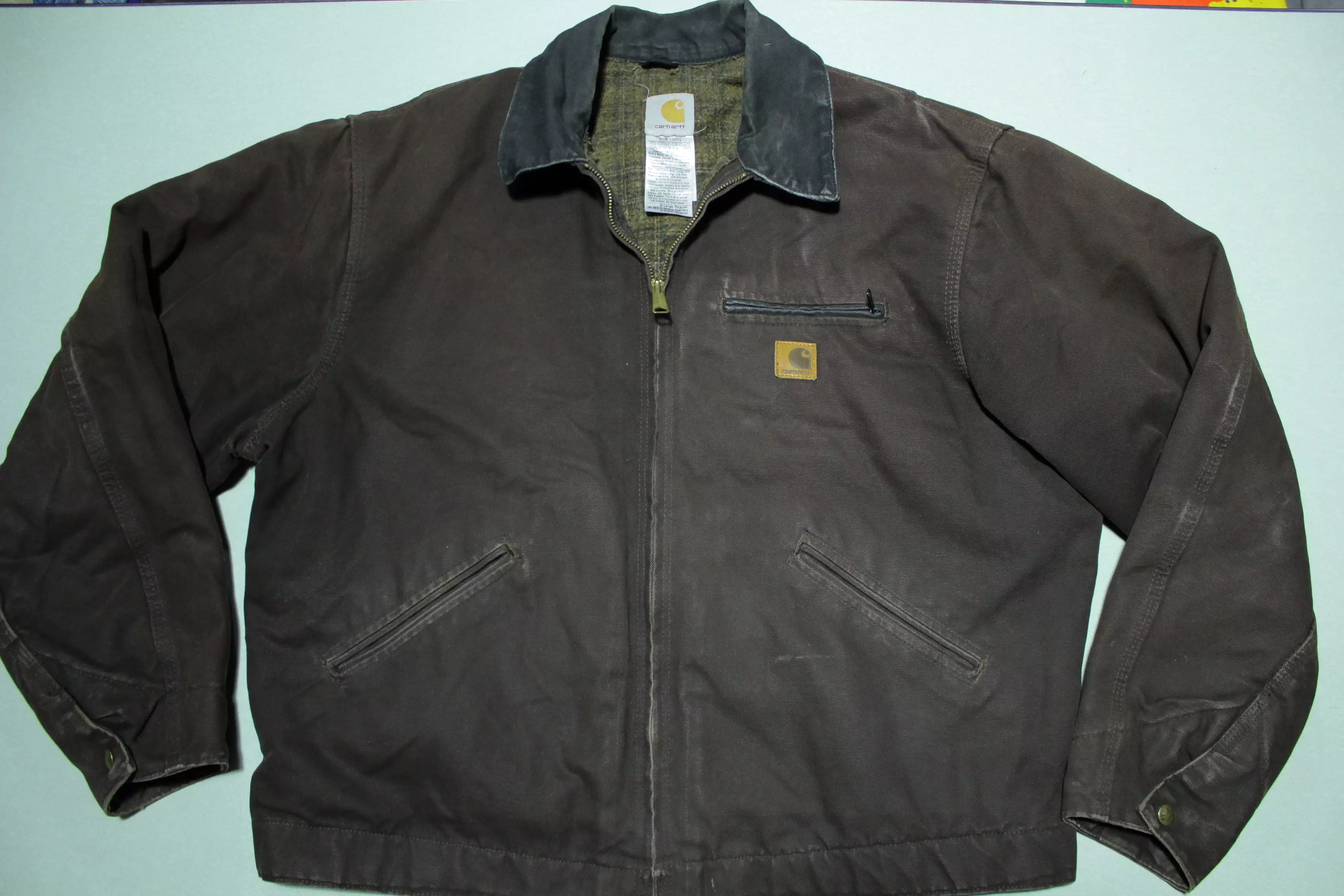 Copy of Carhartt J97 Blanket Dark Brown DKB Detroit Blanked Lined Work Jacket