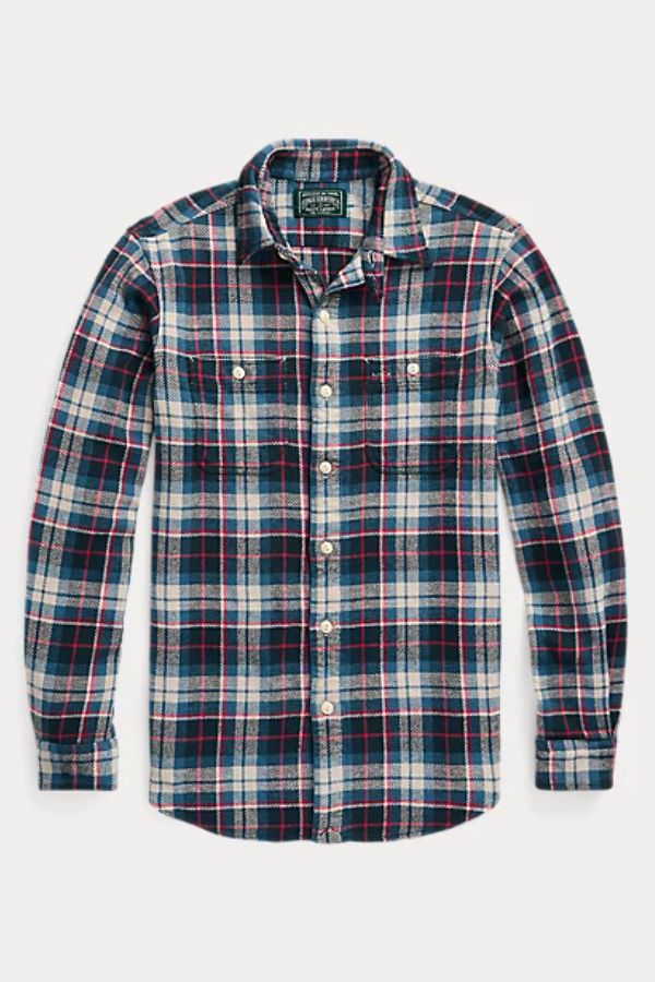 Custom Fit Plaid Flannel Workshirt