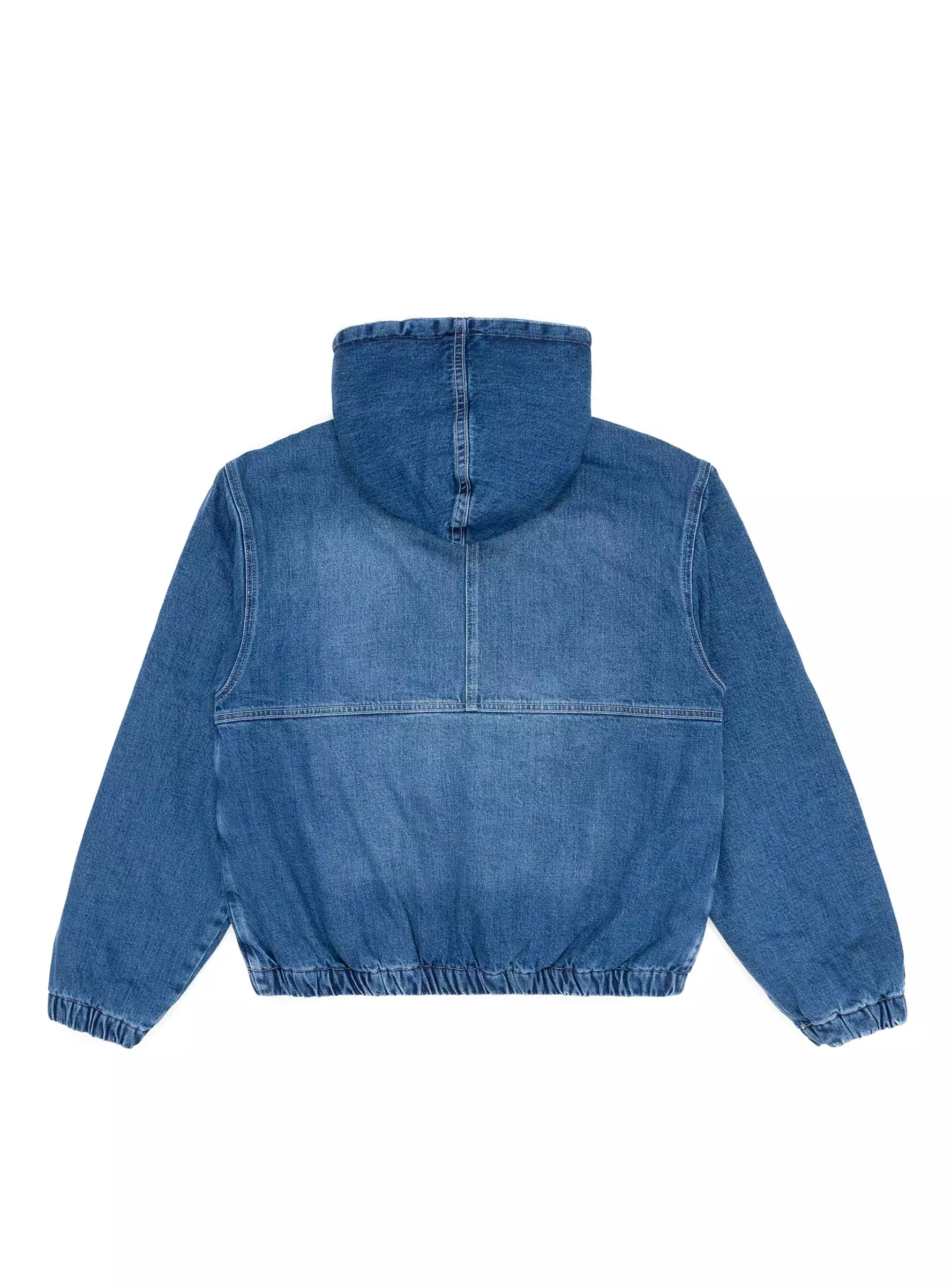 Denim Sherpa Work Jacket Washed Blue