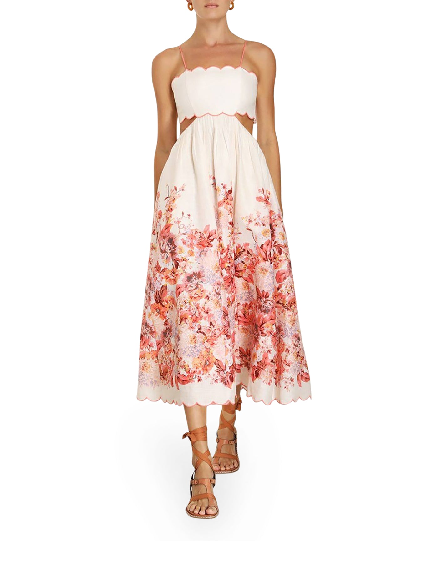 Devi Scallop Midi Dress