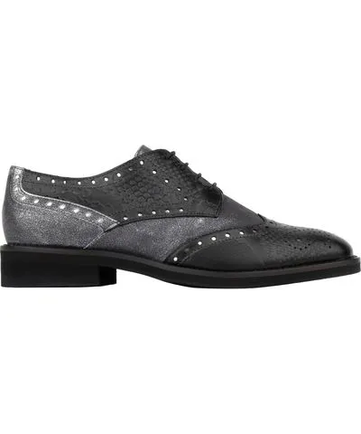 Embassy London Usa Black / Grey Eton - Black & Grey - Womens Oxford Shoes