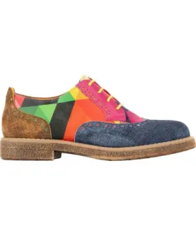 Embassy London Usa Blue / Pink / Purple The Artist - Denim Blue & Retro - Womens Oxford Shoes