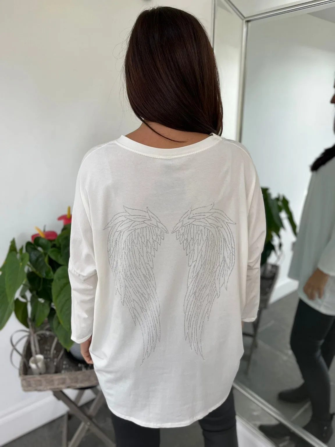 Embellished Angel Wings Top Jaz