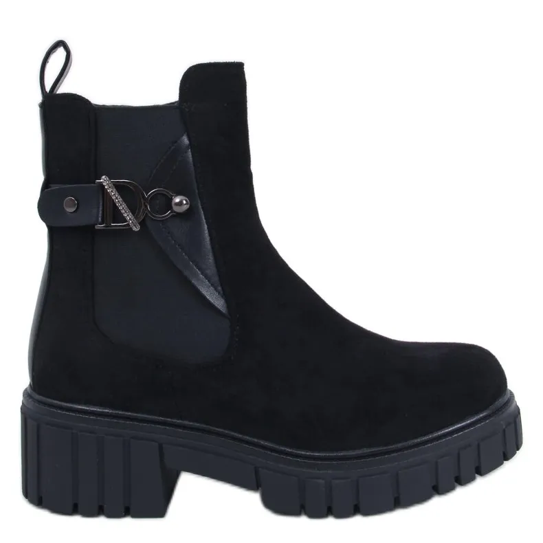 Errol Black platform Chelsea boots