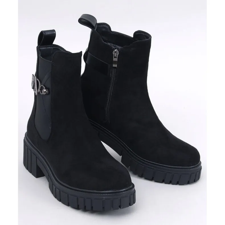 Errol Black platform Chelsea boots