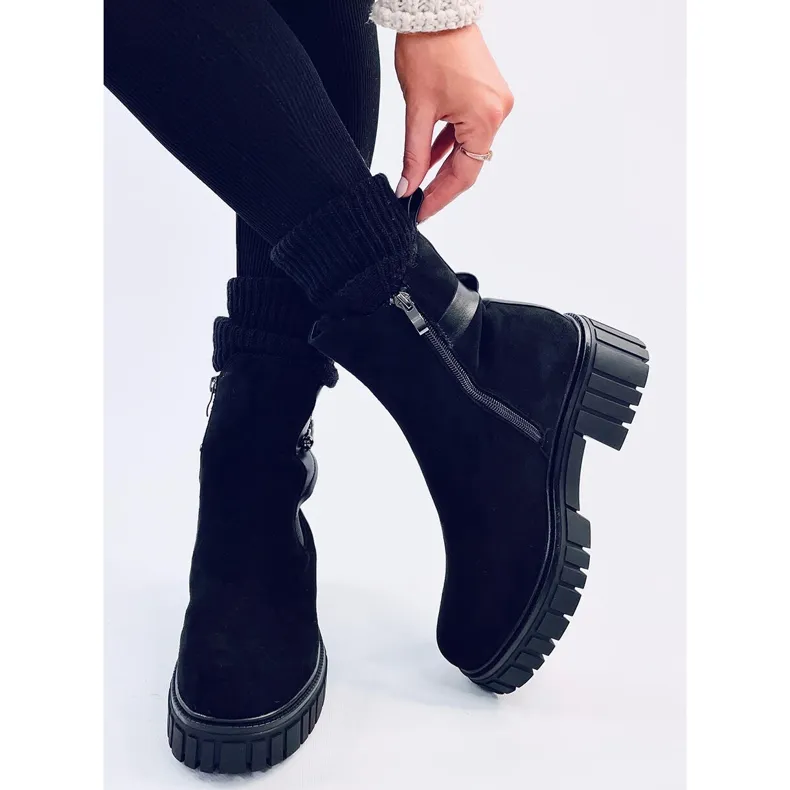 Errol Black platform Chelsea boots