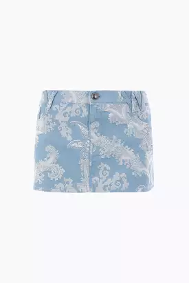 Foam “Tied to the Mast” jacquard cotton miniskirt