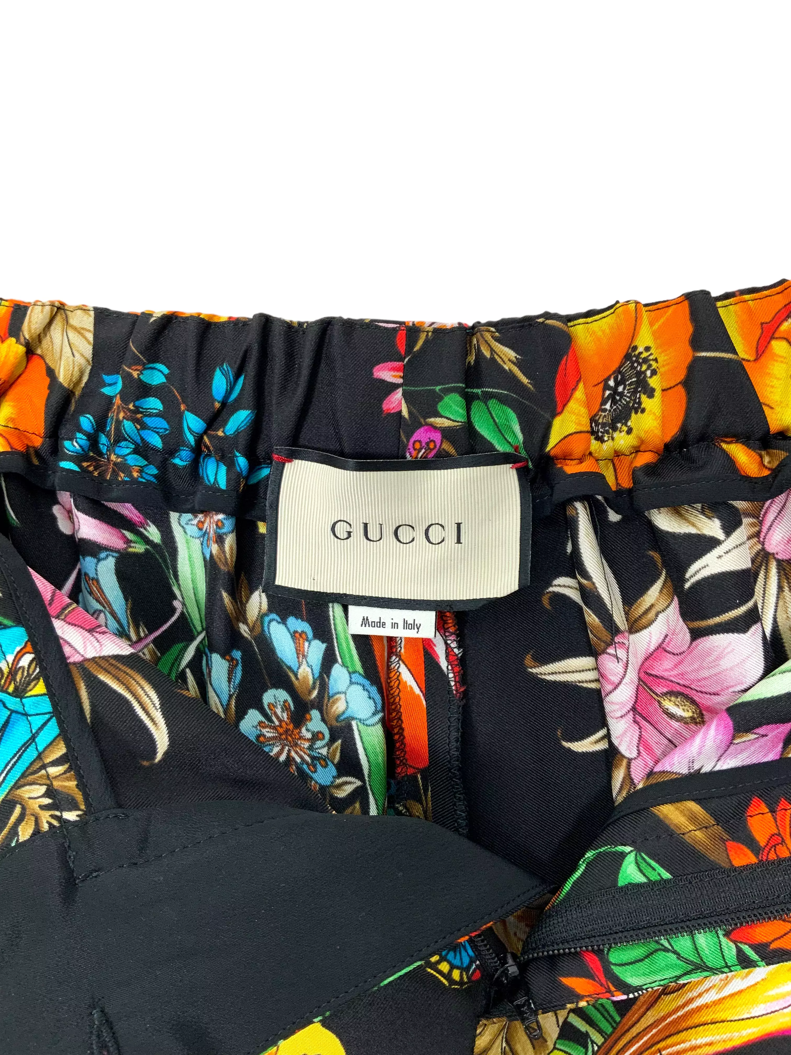 GUCCI Flora Printed Silk Shorts Size S