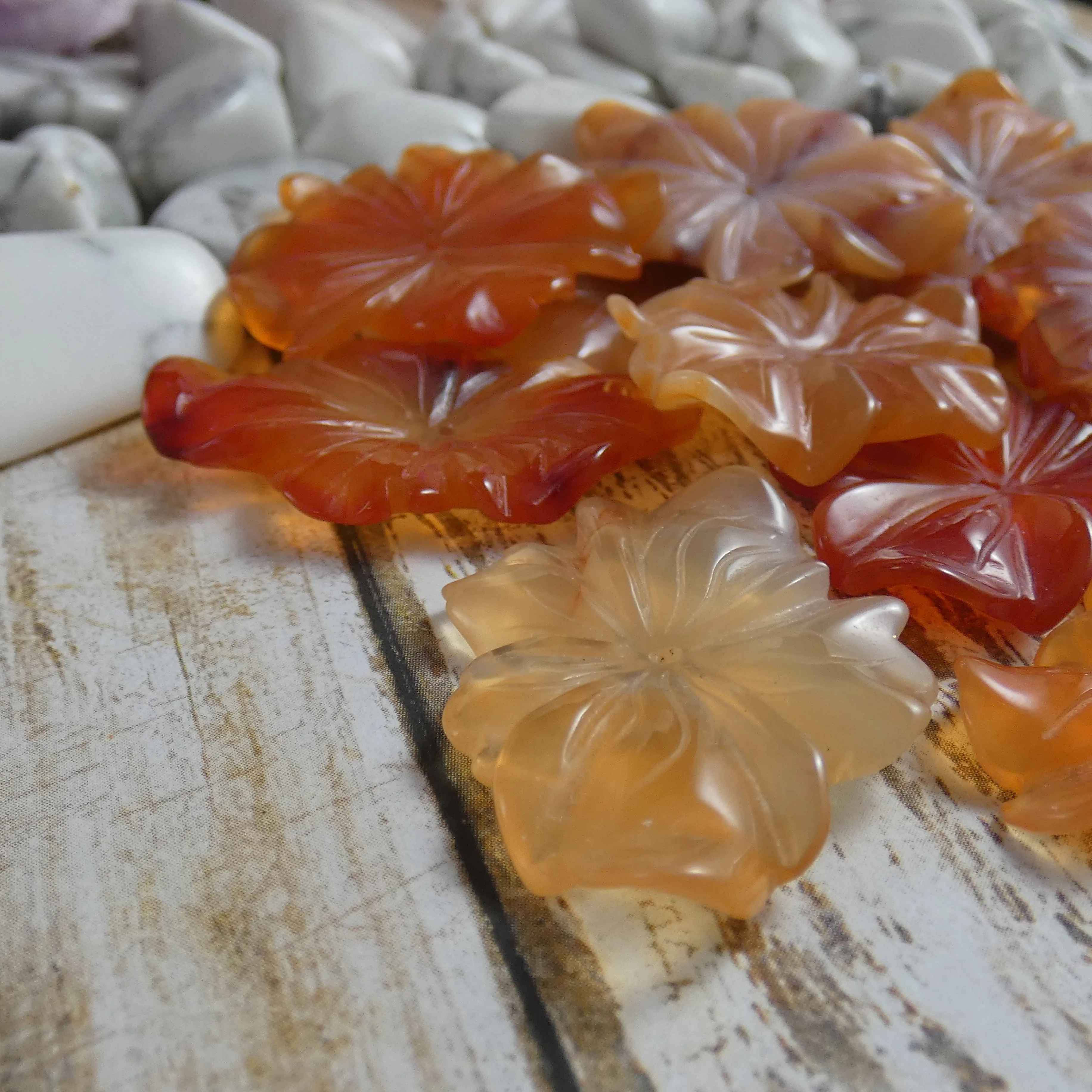 Hibiscus Flower Beads (Center Drilled)