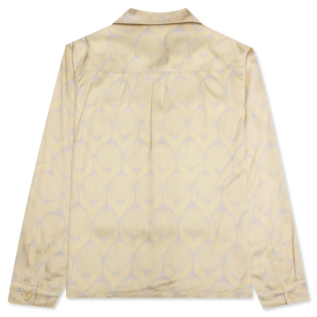 Honor The Gift Floral L/S Button Up - Cream