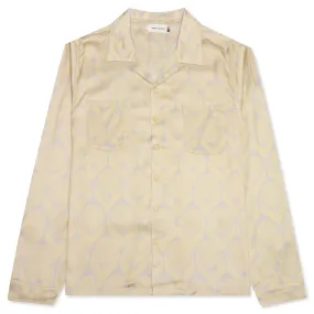 Honor The Gift Floral L/S Button Up - Cream