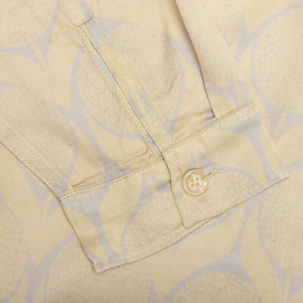 Honor The Gift Floral L/S Button Up - Cream