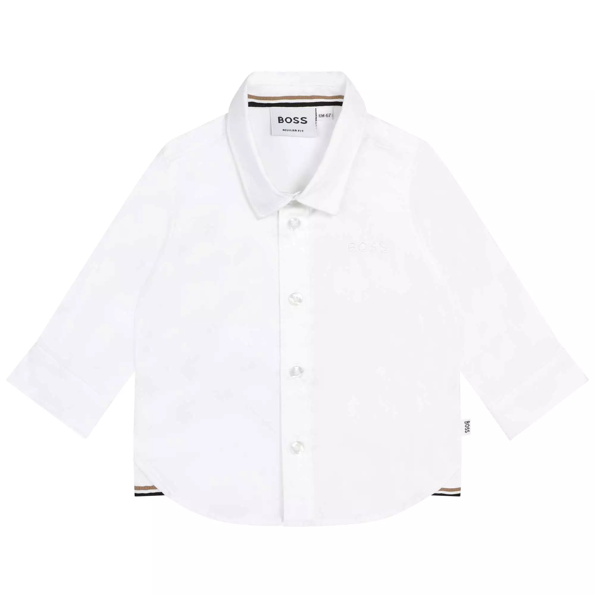 Hugo Boss Toddler Dress Long Sleeve Shirt_White J05983-10P