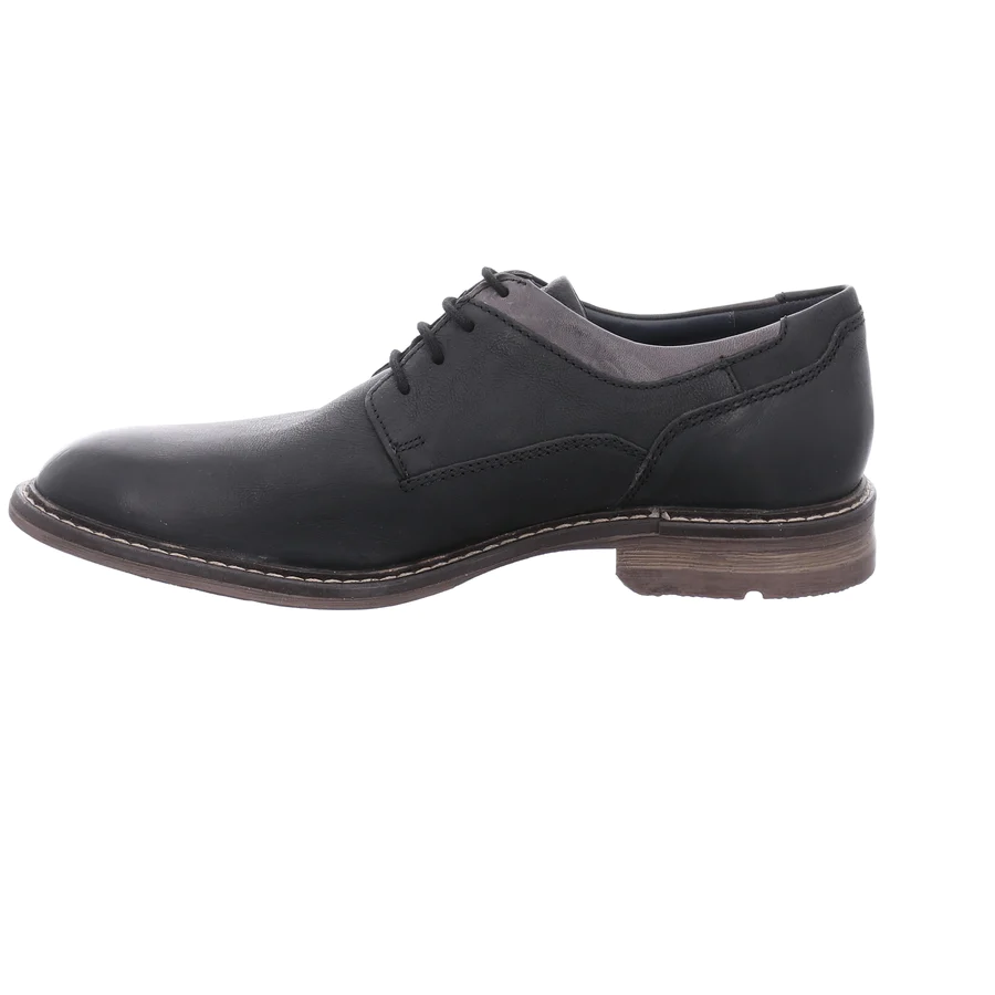 Josef Seibel Mens Earl Lace Up Oxford Shoes- Black