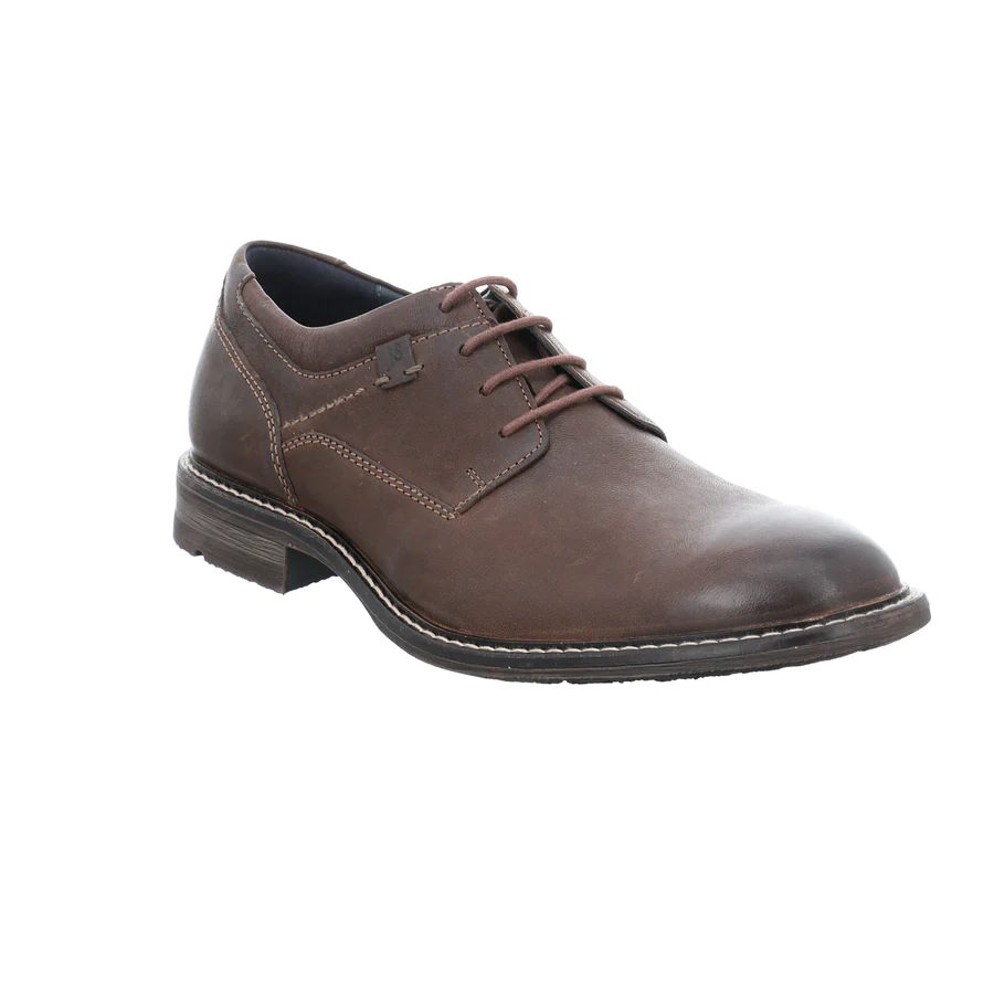 Josef Seibel Mens Earl Lace Up Oxford Shoes- Camel