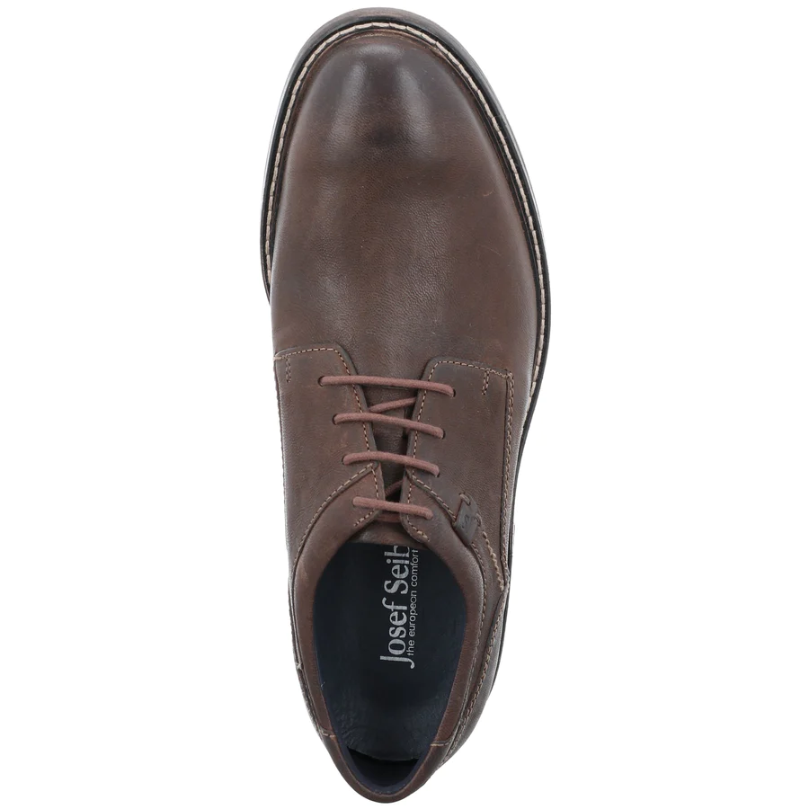 Josef Seibel Mens Earl Lace Up Oxford Shoes- Camel