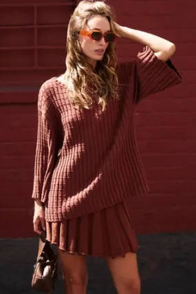 Kenzie Sweater Set by free-est at Free People in Brownstone, Size: Small