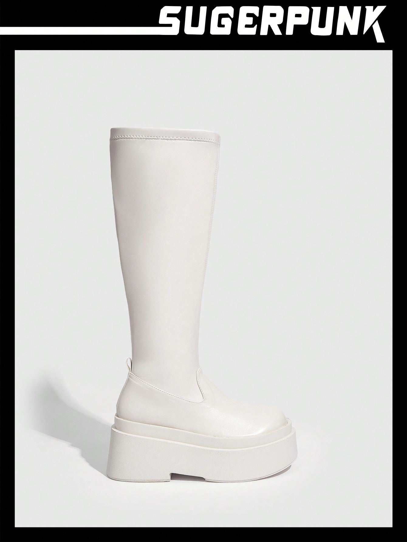 Ladies' Shoes New Years Fashion Solid White Chunky Sole Boots