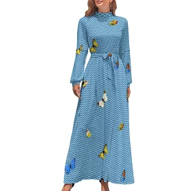 Long Sleeve High Neck Long Dress Long dress