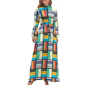 Long Sleeve High Neck Long Dress Long dress