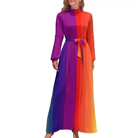 Long Sleeve High Neck Long Dress Long dress