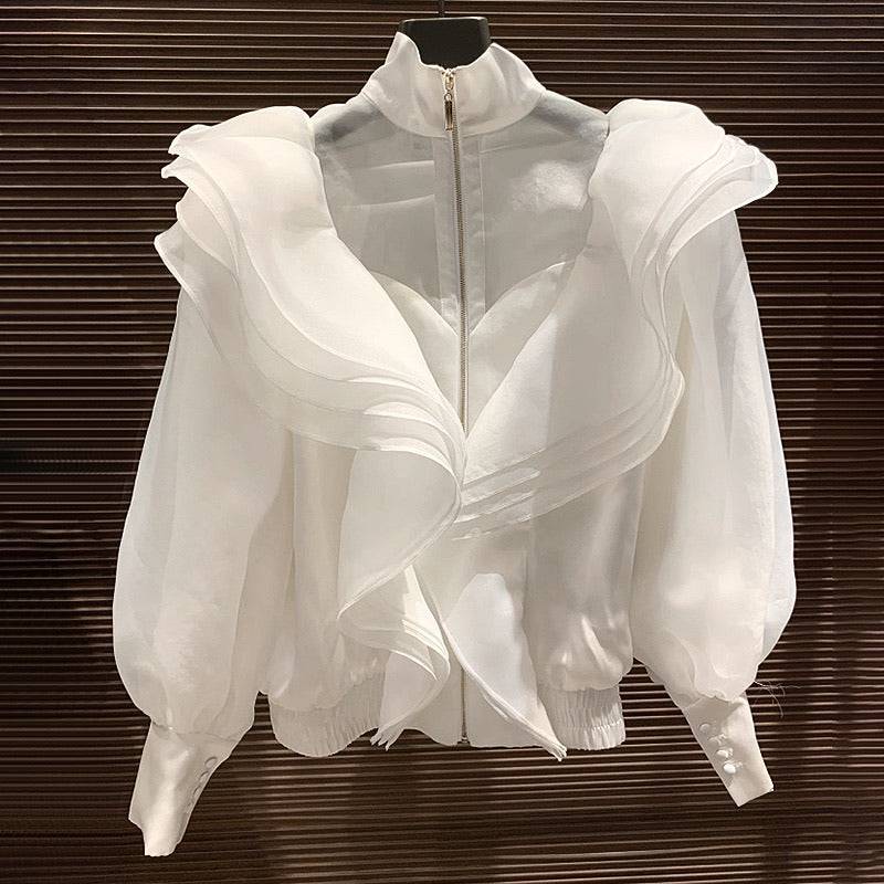 Luxury Flared Detailed Blouse Jacket