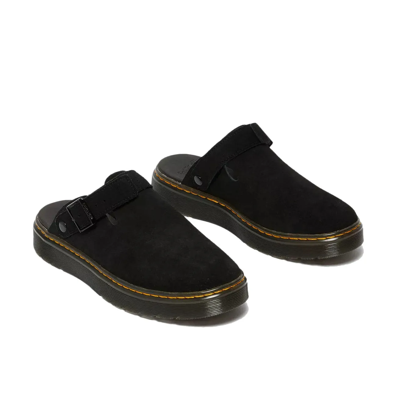 MULES CARLSON IN PELLE SCAMOSCIATA Donna Black Suede