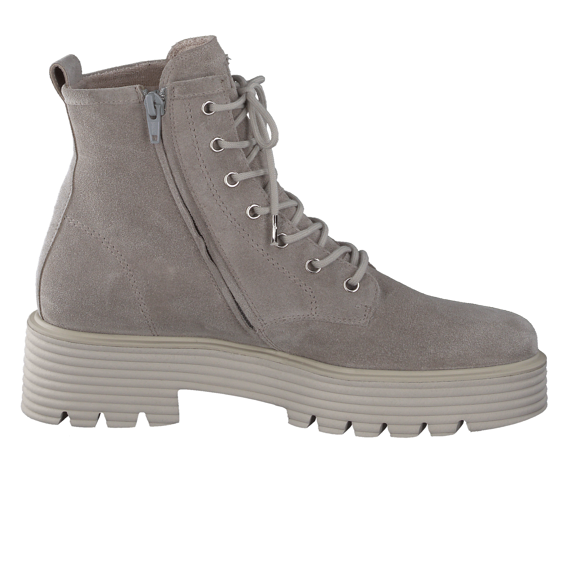 PAUL GREEN  9060 Grey Suede Lace -up Ankle Boot