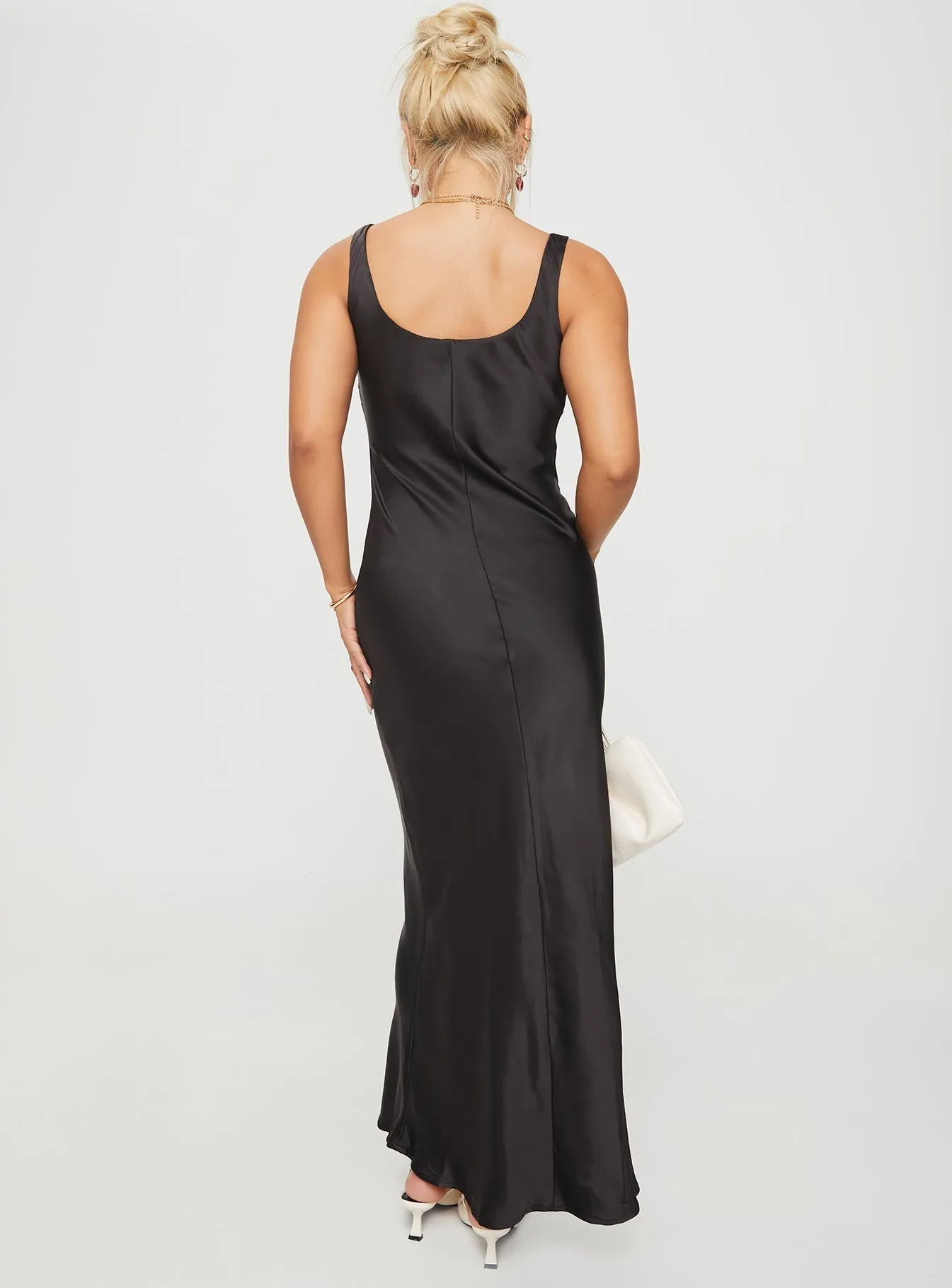 Penelopy Bias Cut Maxi Dress Black