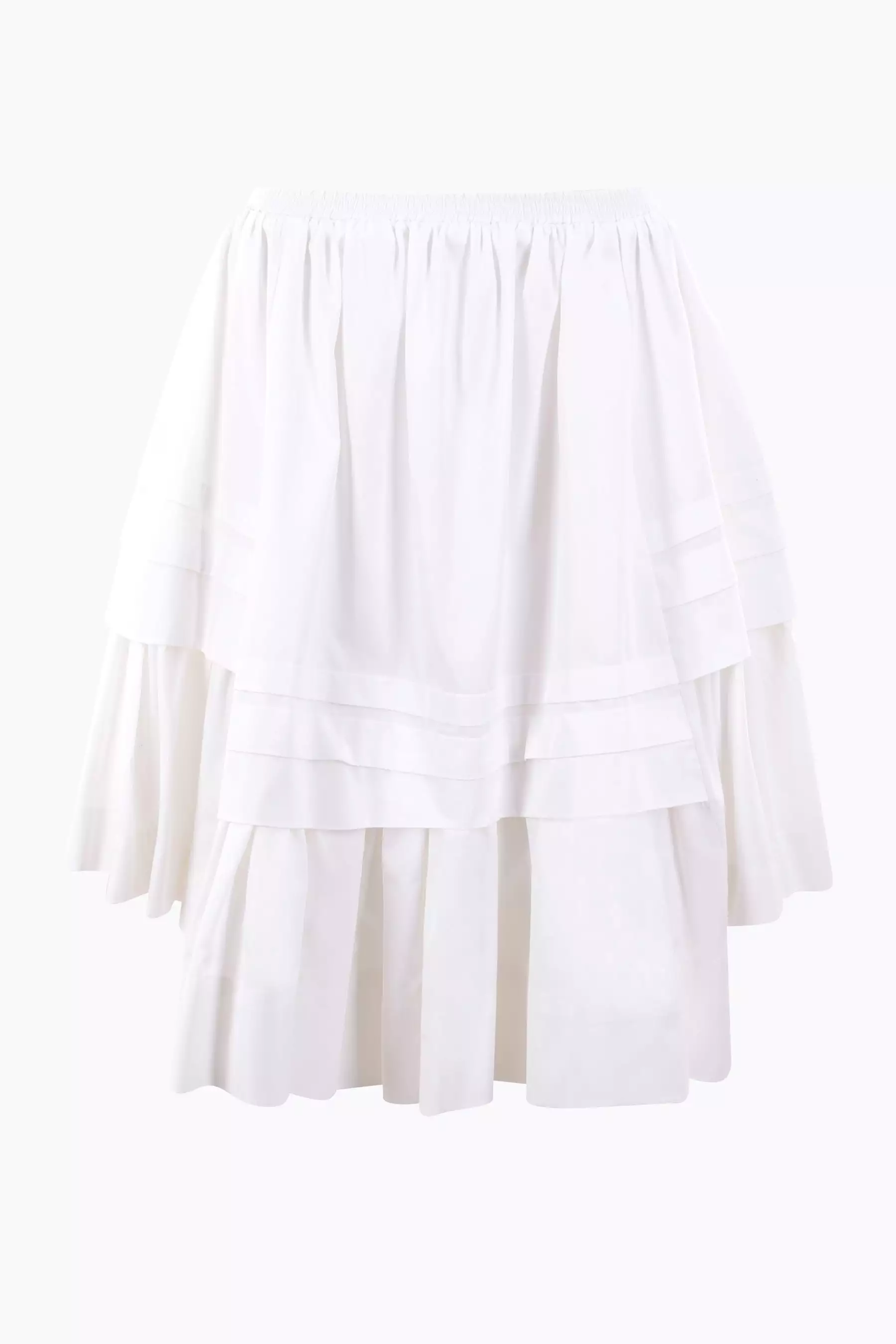 Rosemary flounced cotton miniskirt