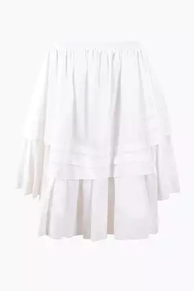 Rosemary flounced cotton miniskirt