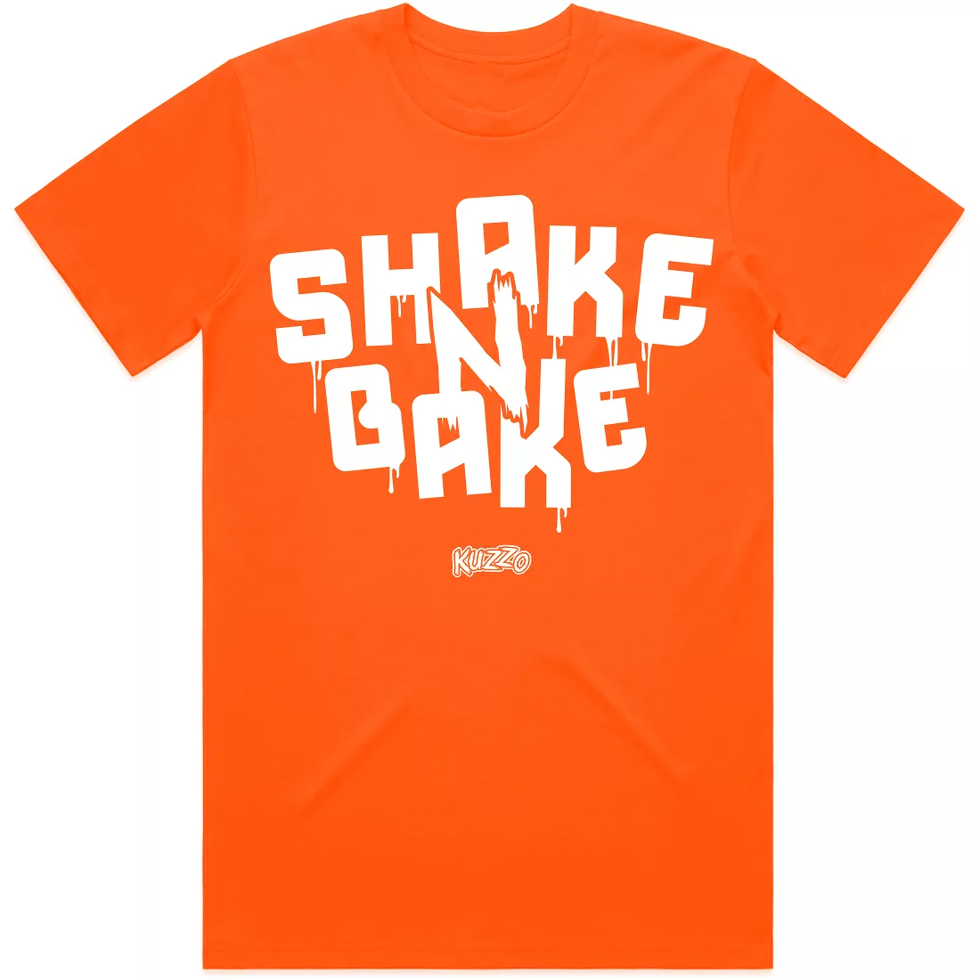 SHAKE N BAKE : Blood Orange Sneaker Tees Shirt (white ink)