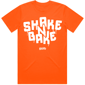 SHAKE N BAKE : Blood Orange Sneaker Tees Shirt (white ink)