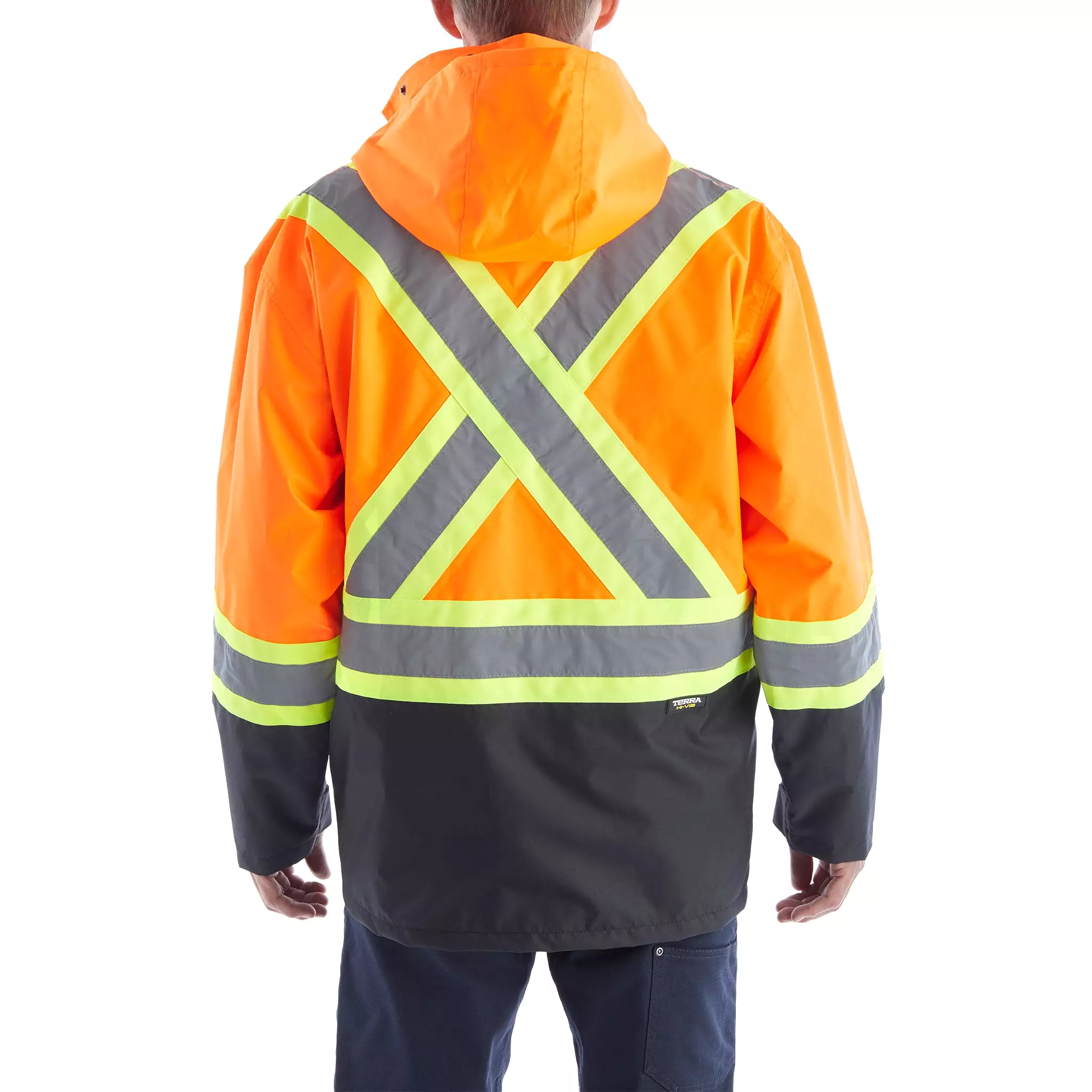 Terra Hi-Vis Rain Work Jacket 116520JOR - Orange